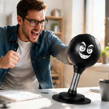 Desktop Punching Bag: Tabletop with Strong Suction Cup Stress Relief Boxing Ball - Office Decor Portable Relaxation Tool for Adults & Kids