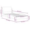 VidaXL Cadre de Lit avec Tête de Lit, Lit Rembourré avec Sommier à Lattes, Lit Simple avec Pied, Lit Adulte de Chambre, 373079