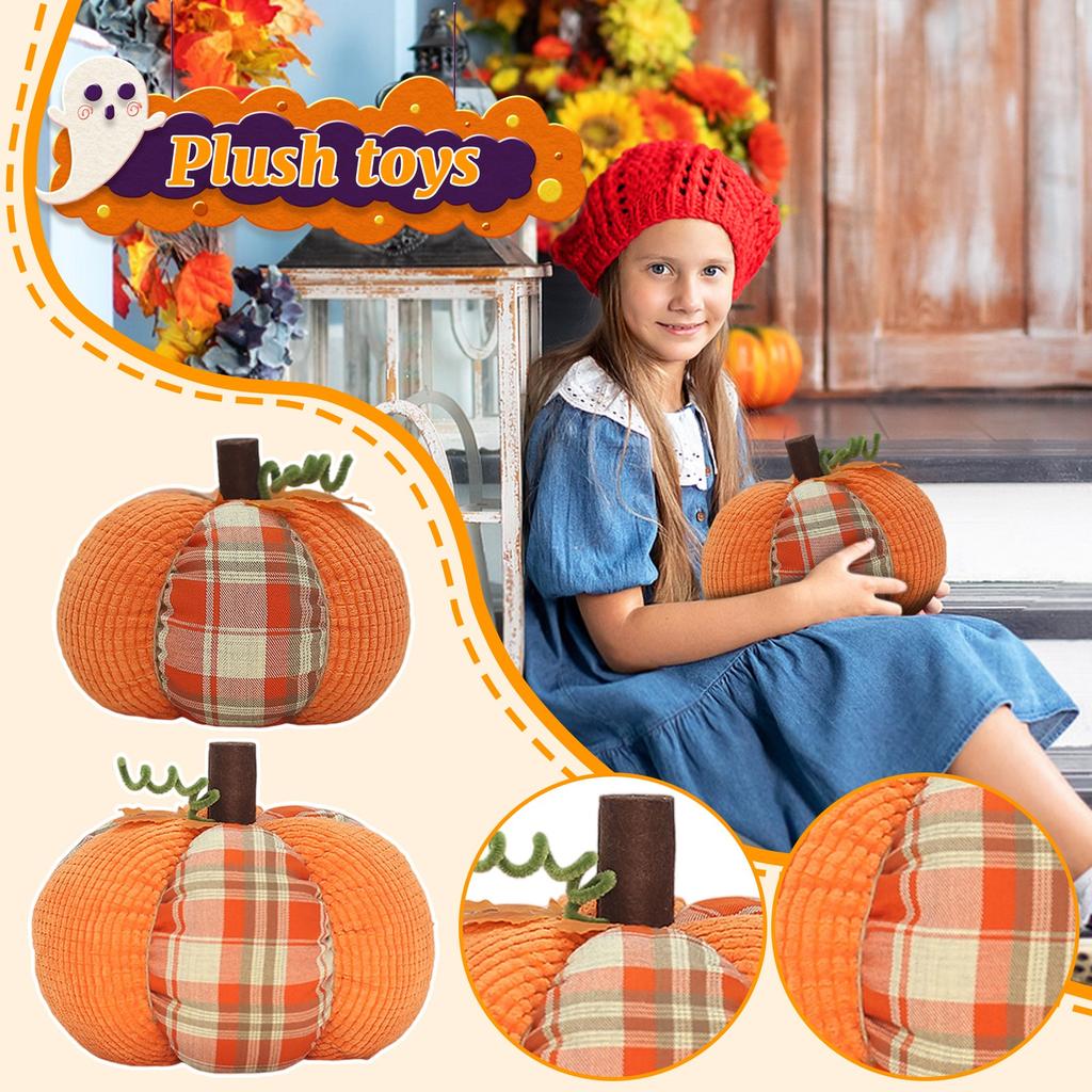 Fabric Pumpkins, Holiday Decorations, Decorative Ornaments, Plush Toys.