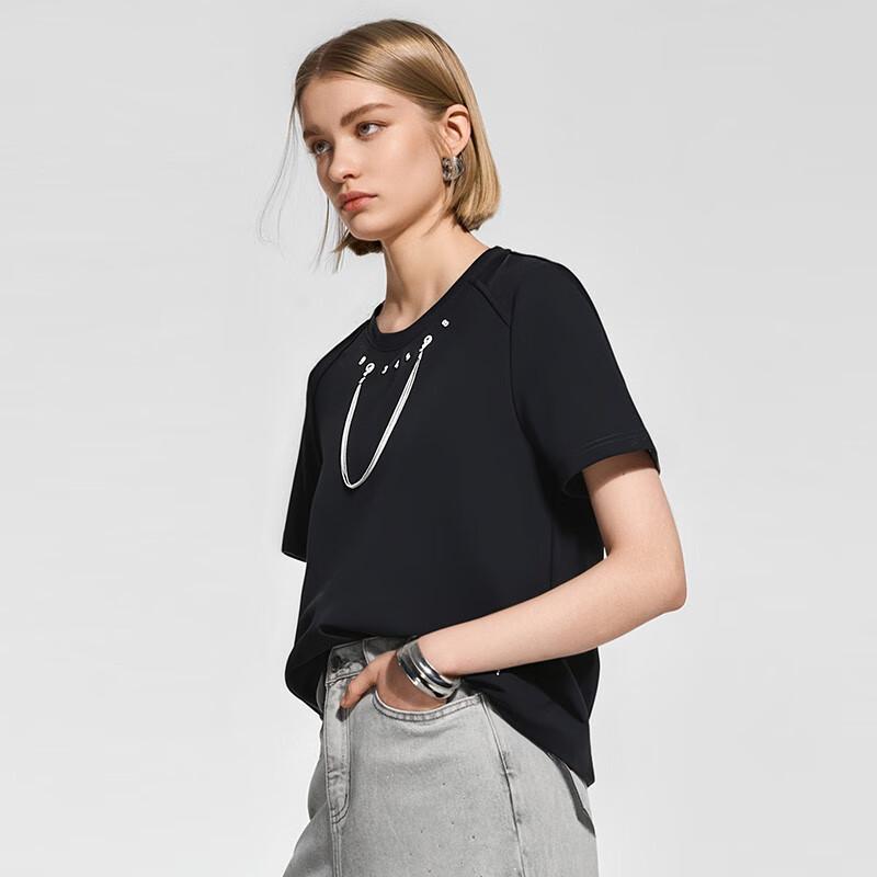 

Tatu Women s Autumn/Winter Slim-Fit Round Neck Short Sleeve T-Shirt S