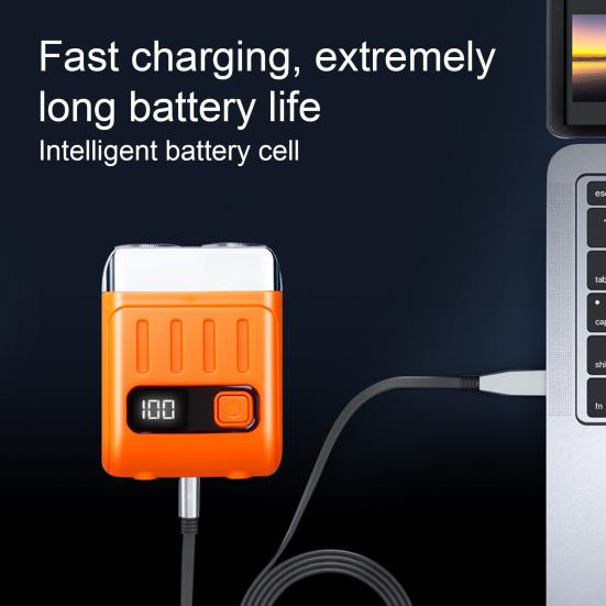 Double-head Mini Electric Shaver USB Rechargeable Waterproof Portable Travel Wet Dry Shaving Razor Men