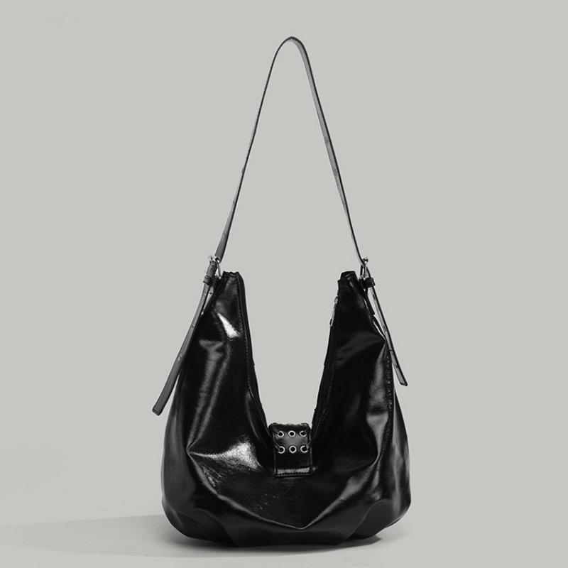 Croissants, Spicy Girl Style Motorcycle Bag, Niche, Laid-back, Simple and Fashionable Single-shoulder Dumpling Bag