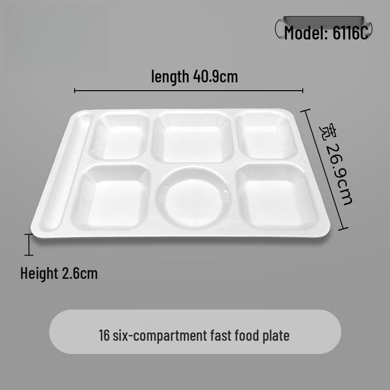 Melamine Multi-Compartment Fast Food Tray