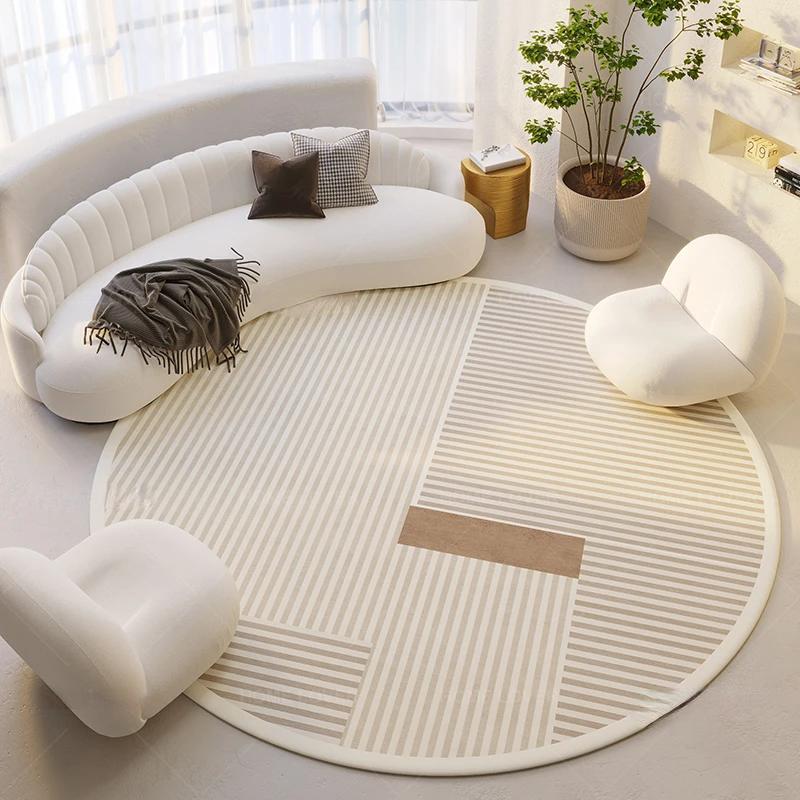 

Modern Minimalist Round Fluffy Soft Plush Rugs for Living Room Bedroom Thicken Bedside Mat Cloakroom Carpet 80x80CM