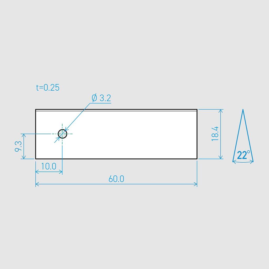 Kai Astschere Mechanische Klinge 0,25×18,4×60L 22° 50 Blatt Set 750BH2050