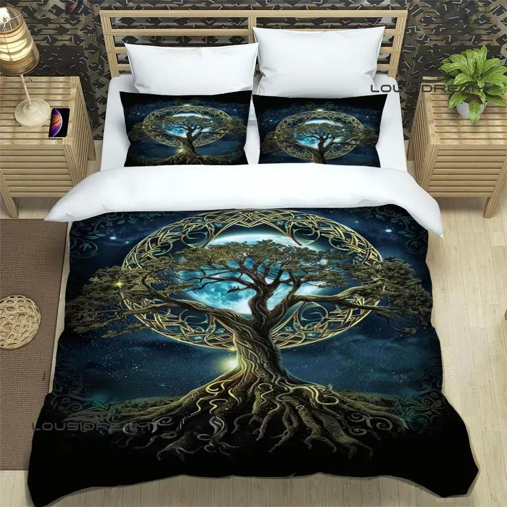 Tree of Life printed Bedding Sets exquisite bed supplies set duvet cover bed comforter set bedding set luxury birthday gift