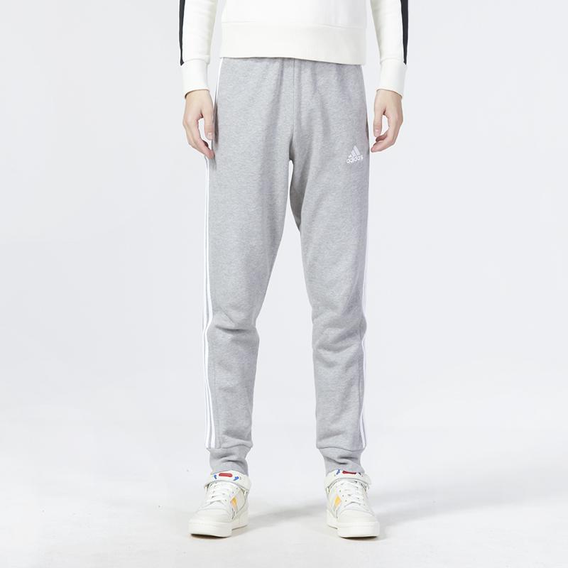 Adidas Pantaloni Jogger Casual cu Logo în Dungi Bărbați Partea de Jos Gri IC9407