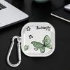 Cartoon Butterfly Case For Samsung Galaxy Buds 3Pro 4Pro 3 FE 2 4 Pro Live 2Pro Clear Earphone Cases Cover With Hook