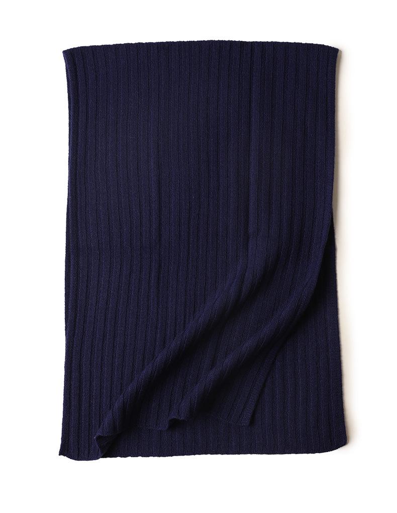 

Детский кашемировый вязаный шарф конфетного цвета, детский маленький шарф, теплый, ветрозащитный, теплый, приятный к коже шарф 100-135CM темно-синий