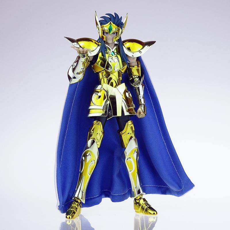 MST Saint Seiya Myth Cloth EXM/EX Metal Aquarius Camus With Hyoga Cygnus Head 24K Hades Gold Knights of the Zodiac Action Figure