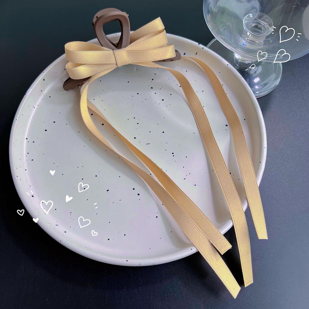 New Korean Black Bow Hair Tie Scrunchies Women Elegant Silk Elastics Hair Band Ponytail Hold Headdress Hair Accessories