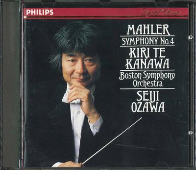 CD MAHLER, TE KANAWA, OZAWA; BSO - Symfoni 4 4220722 Philips Digital 1988 Europa Klassisk Begagnad