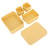 Cajas de Almuerzo de Silicona 3 Compartimentos Extraíbles Reutilizables a Prueba de Fugas Contenedores de Comida para Escuela Trabajo Viajes Aptos para Microondas 880ml