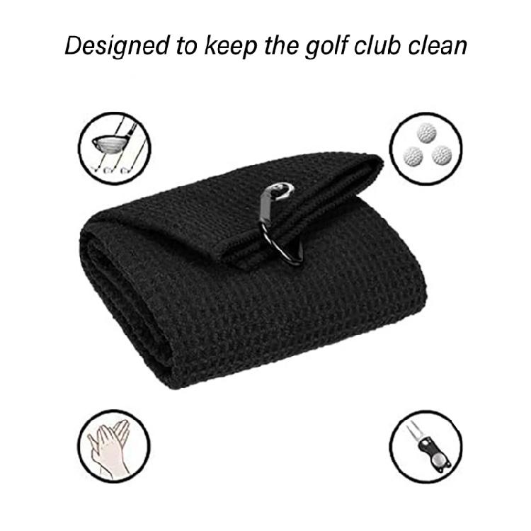 Golfs Towels Microfiber Golfs Towels Absorbent Golfs Towel with Carabiner Clip for Golfs Bag Fitness Sport Outdoor Yoga
