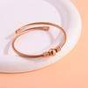 Simple design steel wire opening , fashionable, European and American versatile, send girlfriends round beads, do not fade titanium steel 