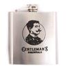 [A3085] - Alcohol Flask 'Gentleman' Chrome - 11x9. 5 Cm