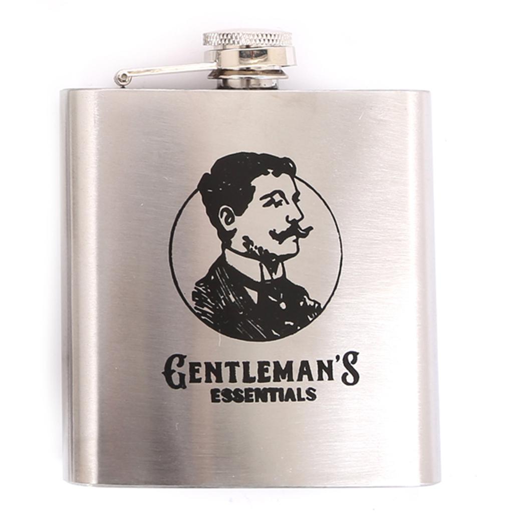 Les Trésors De Lily [A3085] - Alcohol Flask 'Gentleman' Chrome - 11x9. 5 Cm