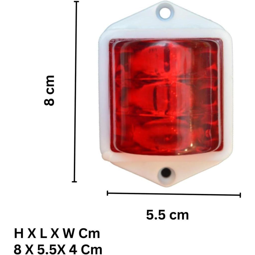 APSMOTIV 8Pcs Universal Side Marker 2x2 Inch Trailer RV Marker LED Light Red 12V for RVs, Campers Truck Vans Caravans and Boats Side Marker Indicator
