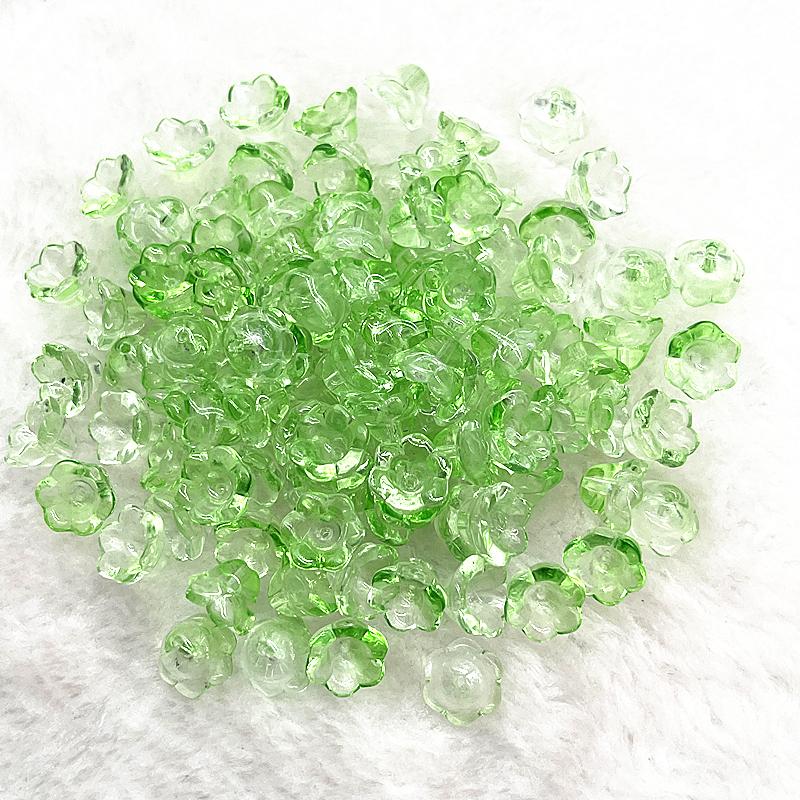 20pcs 7X12mm Colorful Bellflower Lampwork Beads Caps Glass Spacer Beads For Jewelry Making DIY Bracelets Hairpin Accessories