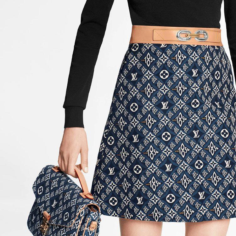 Louis Vuitton Casual Short Skirts Women's Blue 1A8MI7