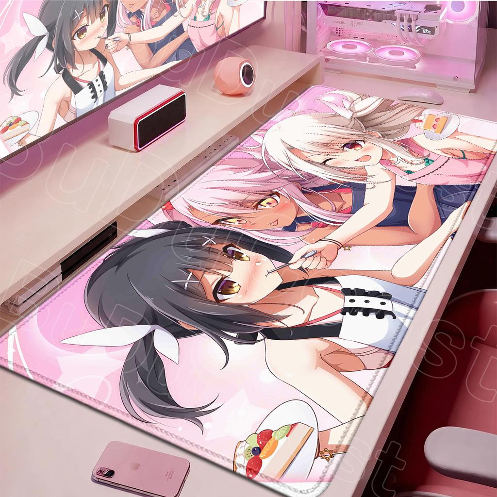 Non-slip Rubber Base Anime Mousepad Large Office Cabinet Keyboard Mat XXL Fate Kaleid Liner Prisma Illya Mousepad PC Accessories