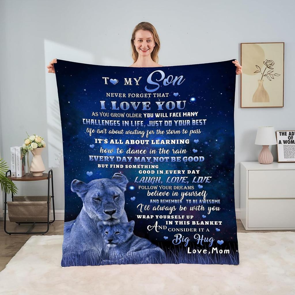 Gifts To My Uncle Blanket from Niece Nephew Lion Blanket Birthday Festival Idea Gift for Family Super Soft Flannel Throw Blanket