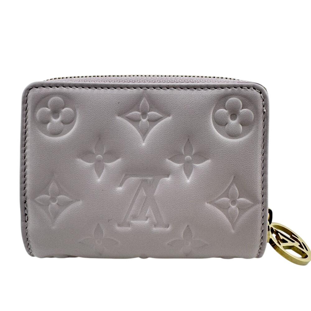 Louis Vuitton M25705 Compact Wallet Monogram Leather Portefeuille Lou Bifold Wallet Misty Lilac Leather Women Used