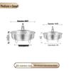 304 Stainless Steel Multi-Purpose Kitchen Colander for Washing and Draining Vegetables, Fruits, and Rice