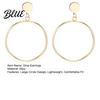 Face Slimming Earrings 1 Pair Drop for Women Large Circle