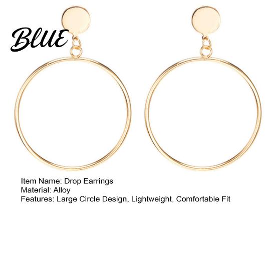 Face Slimming Earrings 1 Pair Drop for Women Large Circle