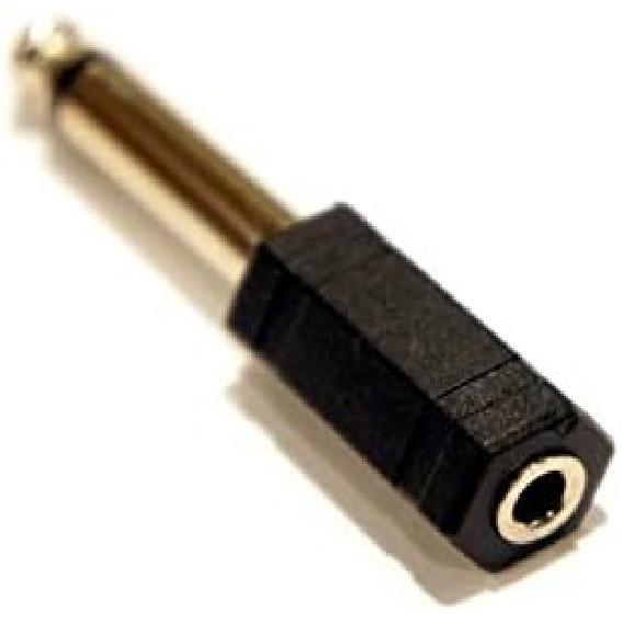 (2) Pack 3.5mm Female Mono to 1/4 Inch (6.3mm) Male Mono Plug Adapter Connector Changer