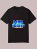 Casual "HIP HOP" Graphic T-shirt - Black Polyester