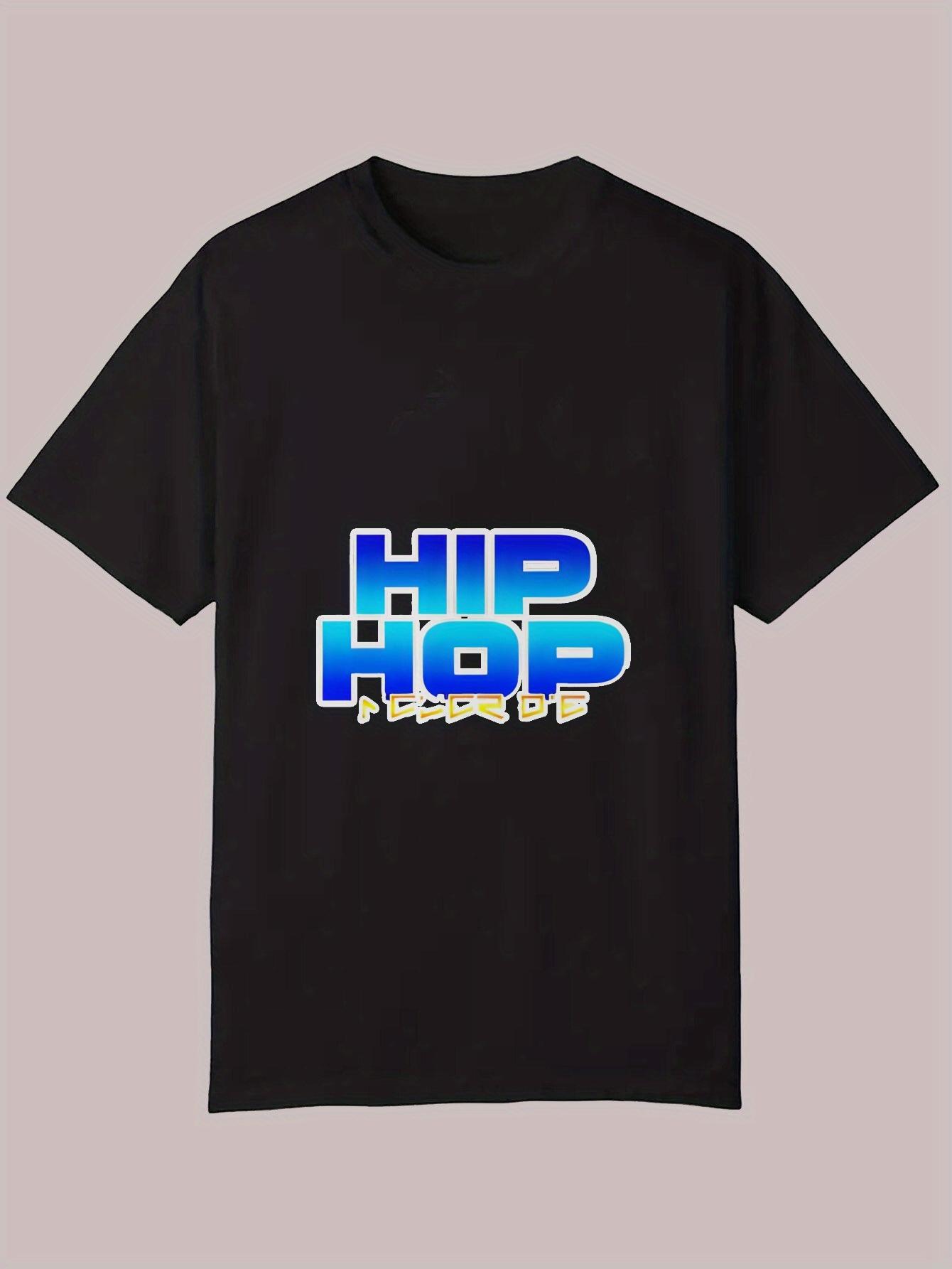 Casual HIP HOP Graphic T-shirt - Black Polyester L
