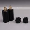 50Ml Black Gold Polyhedral Cover Refillable Thick Glass Spray Perfume Bottle Empty Atomizer Bottle Makeup Cosmetic Container