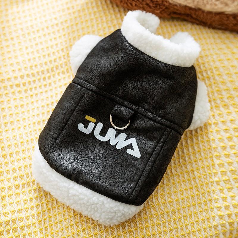 

Осенне-зимняя модная куртка из кожи для собак Cool Locomotive, американская куртка Pull, теплое хлопковое пальто для средних и маленьких собак, одежда для домашних собак XXL