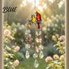 Housewarming Gift for Her Cardinals Faux Crystals Suncatcher Hanging Sun Catcher Windows Bird Wind Sparkling Window Pendant Chimes with Chain Prism