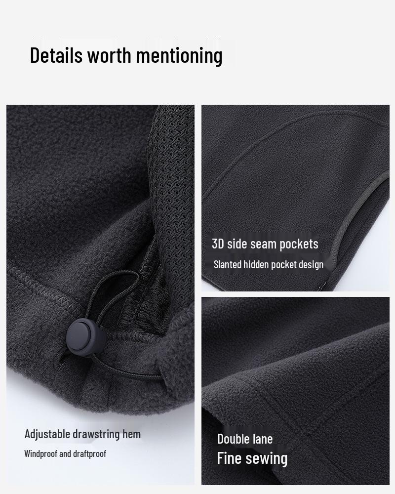 2025 Men's Stand-Collar Casual Orlon Sweatshirt Jacket: Trendy, Loose, Warm for Autumn/Winter