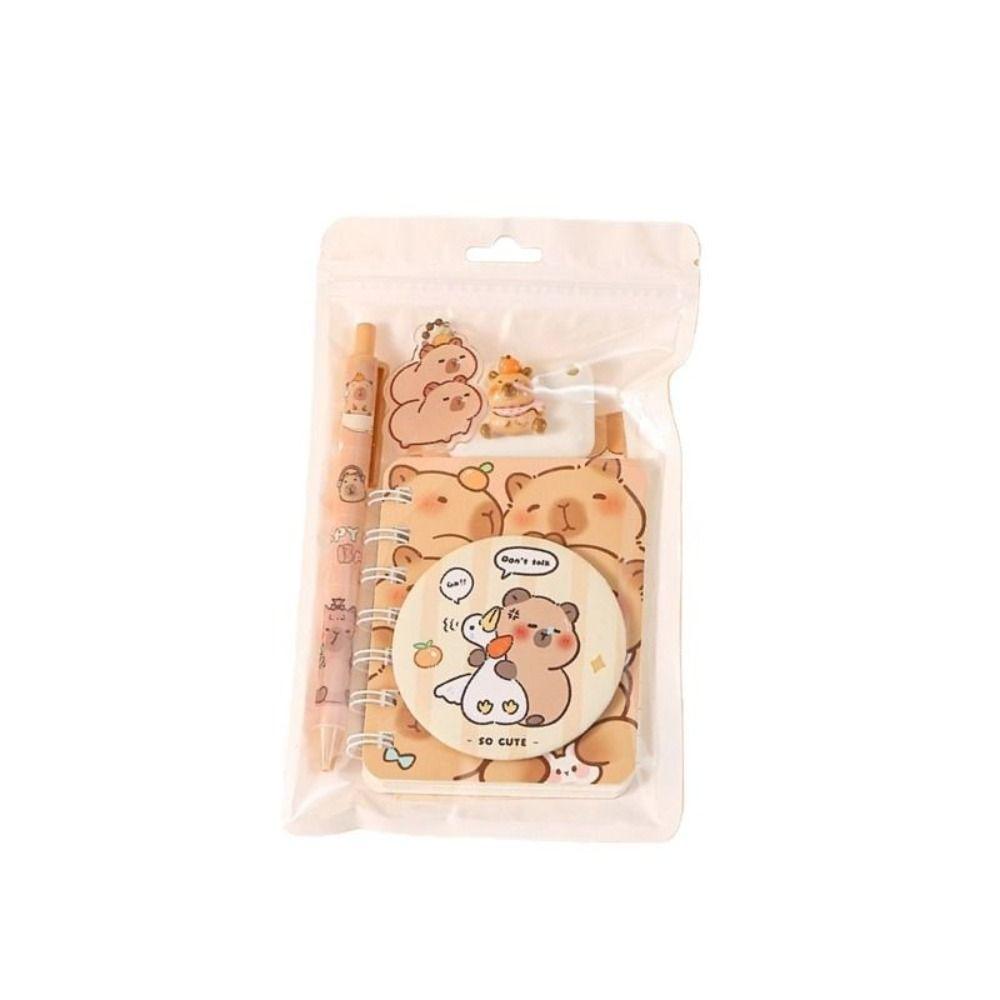 Capybara Stationery Set 7-in-1 Eraser High Quality Highlighter Back To School Gift