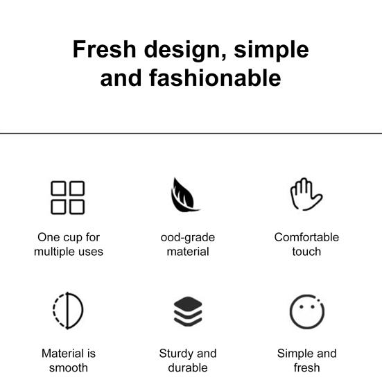 Water Cup 300ml Ergonomic Milk Cup Comfortable Grip Double-Layer Coffee Cup Tooth Brushing Cup Mouthwash Cup Multifunctional Mixing Cup