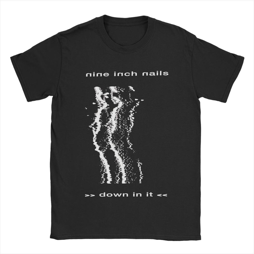 The Nails Down In Nine Inch Nails NIN T Shirt Men 100% Cotton Vintage T-Shirts Crewneck Tees Short Sleeve Clothes Gift Idea