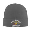 Necesito Cerveza Funny Spanish Beer Merch Winter Warm Rib Knit Cuffed Beanie For Unisex Skull Knitted Hat Cap  Bonnet Knit Hat