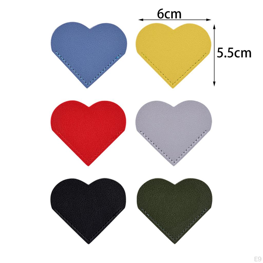 6Pcs Bookmarks PU Leather for Books Birthday Graduation Gift Collectible Craft Supplies