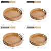 Bamboo Tray Round Handcrafted Tea Serving Plate For Home Tea Sets