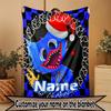 Custom Name Personalized Huggy Wuggy Print Blanket, Home Decor, Bedroom, Sofa, Camping, Couch, Gifts for Birthday ChristmasEnthusiasts
