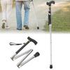Walking Cane Adjustable Height Handle Crutch Folding Foldable Trekking Hiking Pole