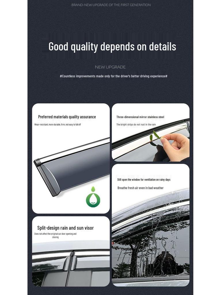 Isuzu D-MAX Regen- und Windabweiser: Dicke Fensterheber für starken Regen, Individuelle Modifikationszubehörteile