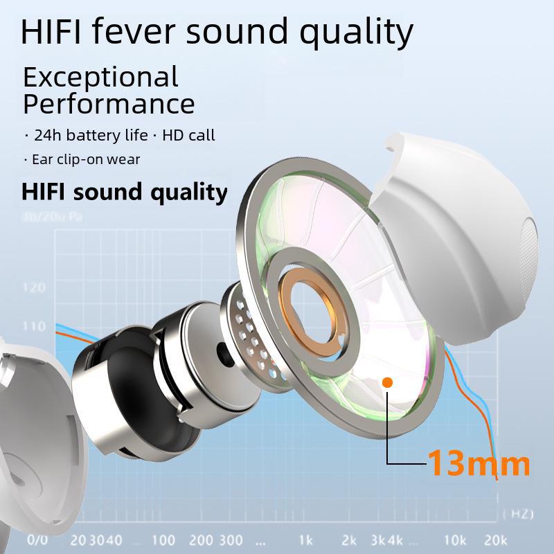 Wireless Bluetooth Bone Conduction Sports Headset with Ear Clip for Mobile Phones