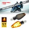 Pair Amber 14-LED Motorcycle 12V Turn Signals Blinker Lights For Honda Suzuki EA