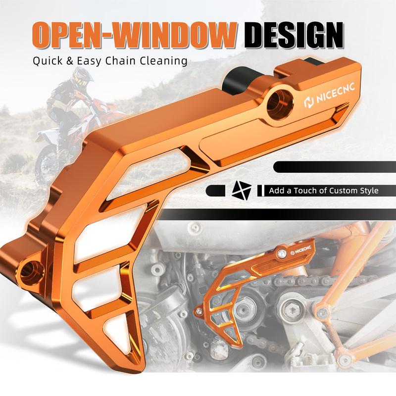 NICECNC Motorcycle Engine Case Saver Sprocket Chain Guard Cover for KTM 690 SMCR 690 Enduro R 690 SMC R 2009-2023 2024 2025