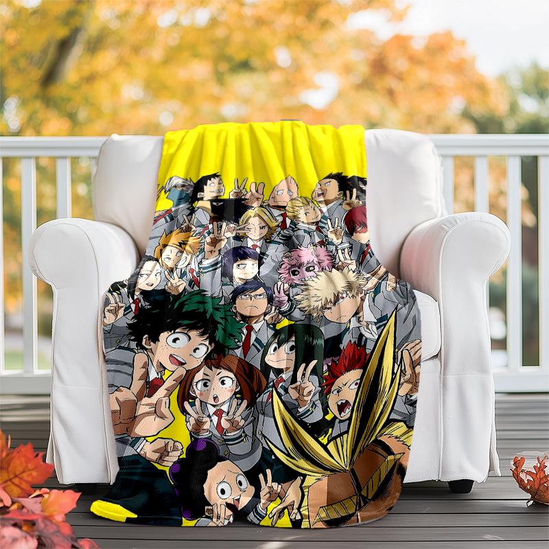 My Hero Academia Theme Printed Blanket - Perfect for Couch, Bed, Travel & Outdoor Use | Machine Washable, Cozy & Durable.